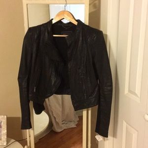 BCBG black leather jacket